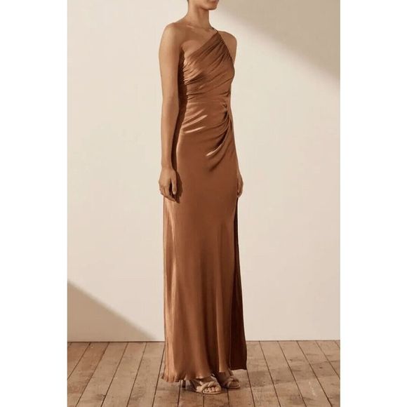 Free People Shona Joy La Lune Asymmetrical Gathered Maxi Dress Size 4 $360. B14 - Picture 6 of 8